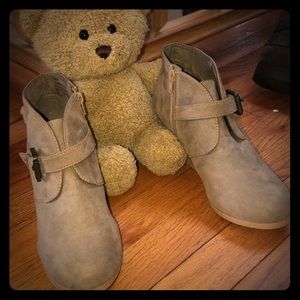 Tan Ankle wedge Booties